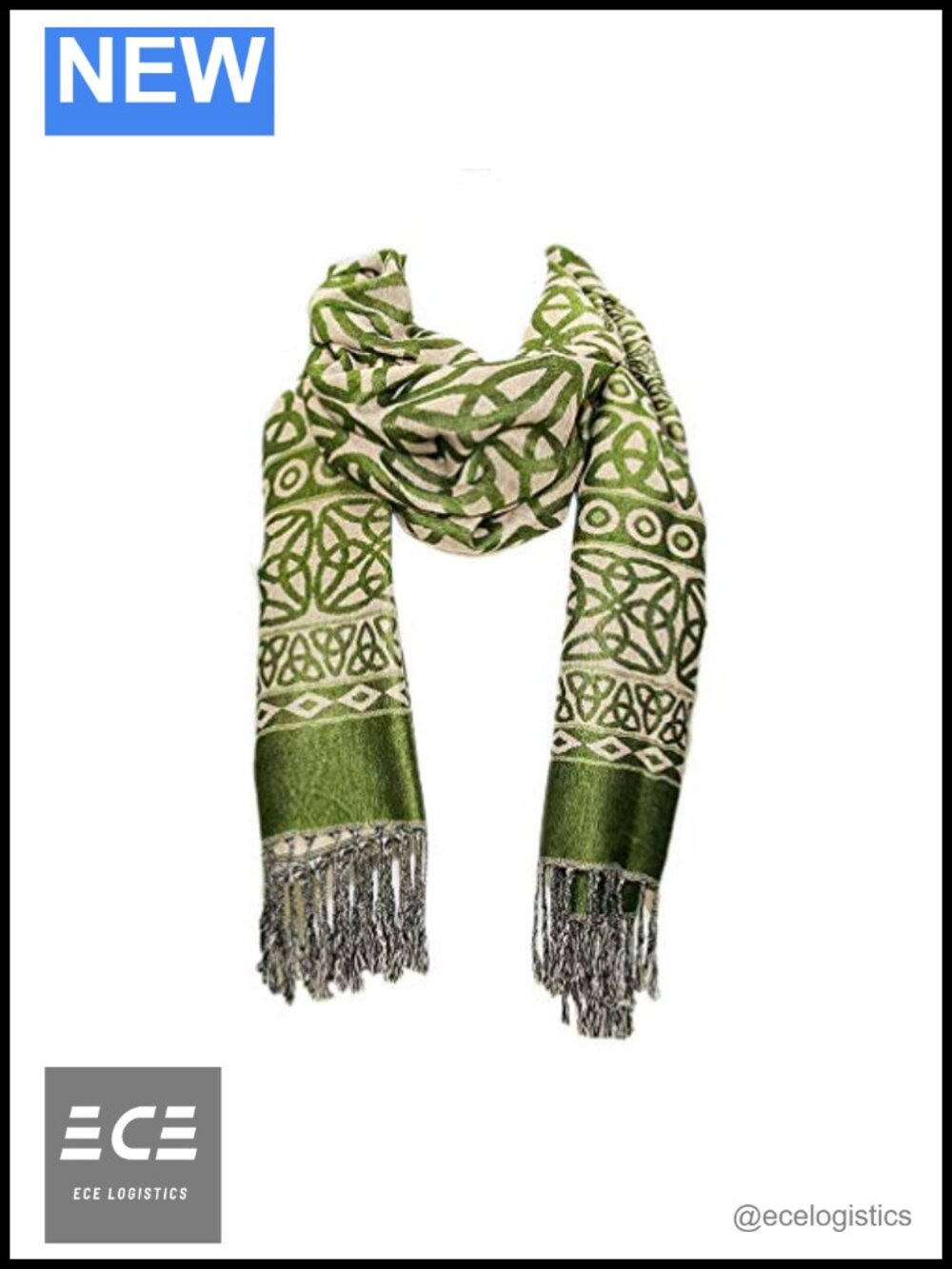 Celtic Heritage Scarf Super Soft 65% Cotton 35% Polyester 70x27 Inch Fashion